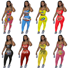 Load image into Gallery viewer, Fall Women Two Piece Set Snickers Crop Top + Sports Pants 2 Piece Sets Womens Outfits Plus Size Women Clothing Wholesale Clothes
