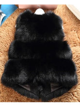 Load image into Gallery viewer, ZADORIN 3XL Autumn Winter Thick Warm Faux Fox Fur Vest Women High Quality Fashion V-Neck Short Fur Coat Female Fur Waistcoat
